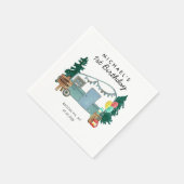 Serviette En Papier Camper Camper Van Trees Camping 1er anniversaire (Coin)