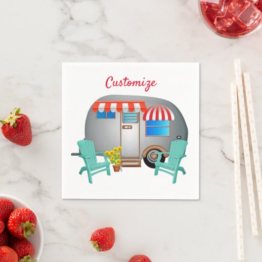 Serviette En Papier Camper Caravane Teardrop Thunder_Cove (En situation)