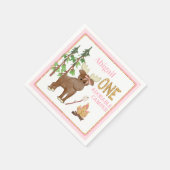 Serviette En Papier Camper Pink Buffalo 1er anniversaire avec l'origna (Coin)