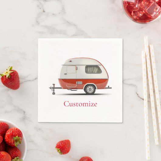 Serviette En Papier Camper Teardrop Classic Retro Thunder_Cove (En situation)