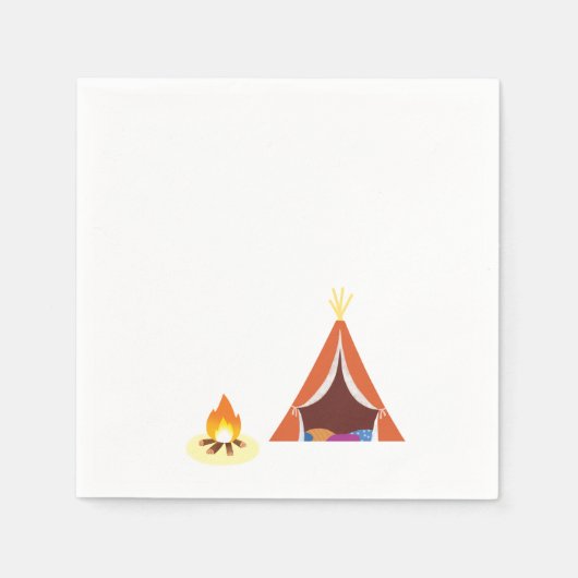 Serviette En Papier Camping à thème Anniversaire serviettes (Devant)
