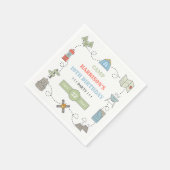 Serviette En Papier Camping à tout âge fête d'anniversaire (Coin)