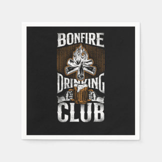 Serviette En Papier Camping Bonfire Drinking Club Campfire Drunk Alcoh