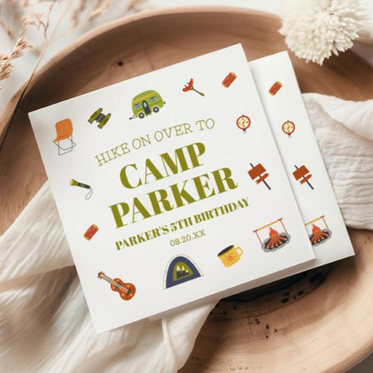Serviette En Papier Camping Camper Fête d'anniversaire