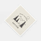 Serviette En Papier Camping d'anniversaire personnalisé (Coin)