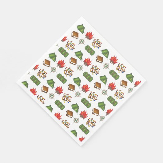 Serviette En Papier Camping d'été Compass Camping S'mores Tente Trailm (Coin)