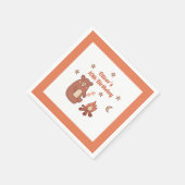 Serviette En Papier Camping d'Ours Blancs Cute Anniversaire (Coin)