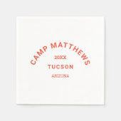 Serviette En Papier Camping familial Burnt Orange Crest (Devant)