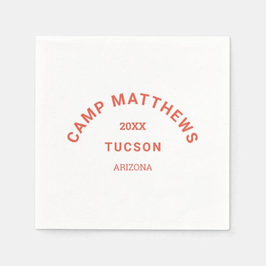 Serviette En Papier Camping familial Burnt Orange Crest (Devant)