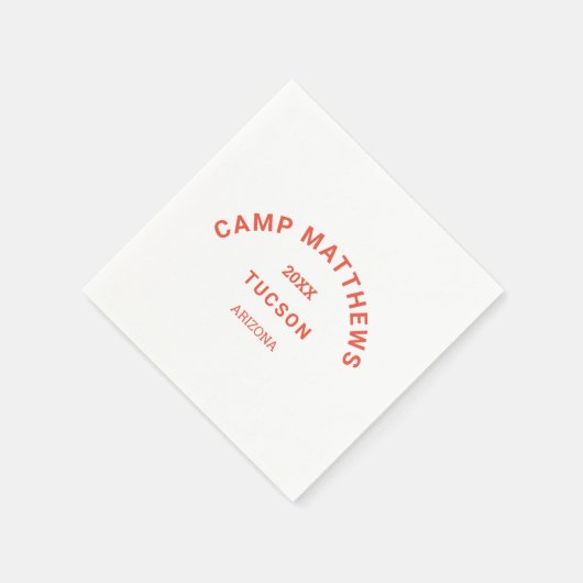 Serviette En Papier Camping familial Burnt Orange Crest (Coin)