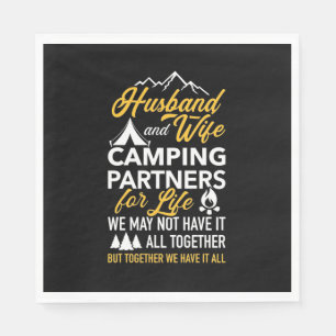 Serviette En Papier Camping Mari Et Femme Partenaire À Vie