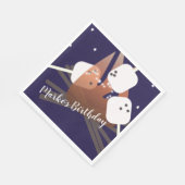 Serviette En Papier Camping Marshmallows Stars Camping Extérieur (Coin)