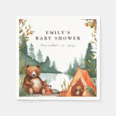 Serviette En Papier Camping Mountain Baby shower rustique (Devant)