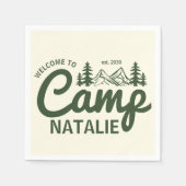 Serviette En Papier Camping personnalisé Bachelorette Party Bridesmait (Devant)