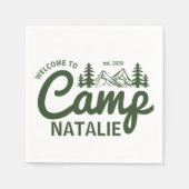 Serviette En Papier Camping personnalisé Bachelorette Party Bridesmait (Devant)