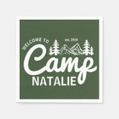 Serviette En Papier Camping personnalisé Bachelorette Party Bridesmait (Devant)