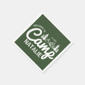 Serviette En Papier Camping personnalisé Bachelorette Party Bridesmait (Coin)