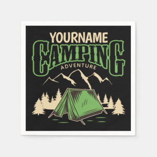Serviette En Papier Camping personnalisé Camping familial Voyage avent