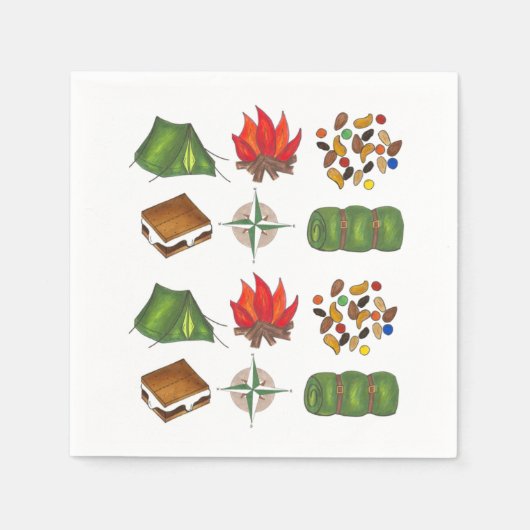 Serviette En Papier Camping Randonnée extérieur Camp d'été Napkins (Devant)