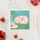 Serviette En Papier Camping Retro Party Stars Nuit Anniversaire (En situation)