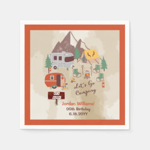 Serviette En Papier Camping Rustique Woodsy Campground Anniversaire