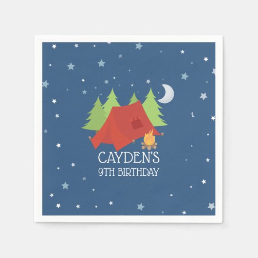 Serviette En Papier Camping serviettes de fête d'anniversaire (Devant)