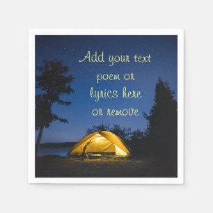 Serviette En Papier Camping Sous Les Étoiles