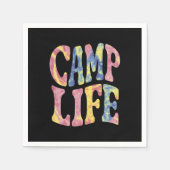Serviette En Papier Camping Summer Girls Camp Life Cravate-Die Retro (Devant)