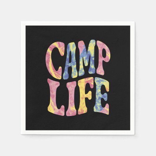Serviette En Papier Camping Summer Girls Camp Life Cravate-Die Retro (Devant)