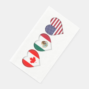Serviette En Papier Canada Mexique États-Unis accueillant le tournoi d