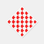 Serviette En Papier Canada Motif de feuille d'érable rouge (Coin)