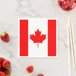 Serviette En Papier Canada Napkins, fête, drapeau canadien