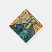 Serviette En Papier Canal de Venise Italie (Coin)