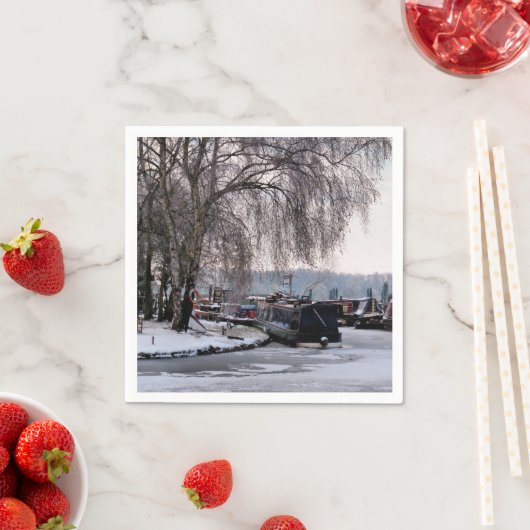 SERVIETTE EN PAPIER CANAL D'HIVER (En situation)