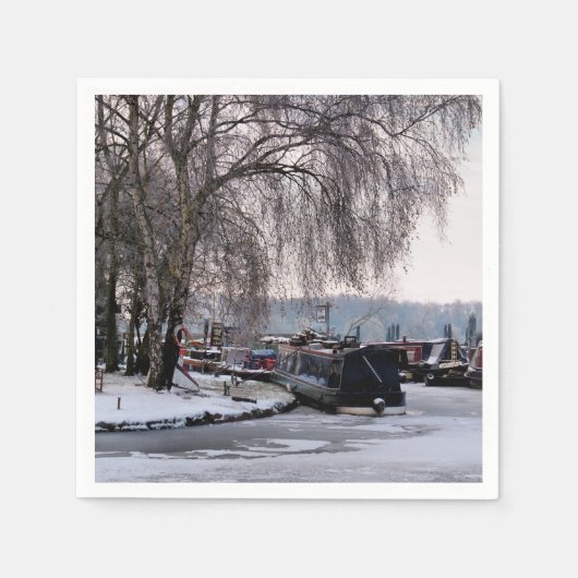 SERVIETTE EN PAPIER CANAL D'HIVER (Devant)