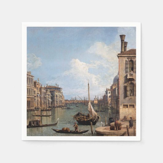 Serviette En Papier Canaletto Vue sur le Grand Canal (Devant)