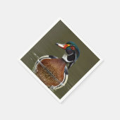 Serviette En Papier Canard à bois sur l'eau (Coin)