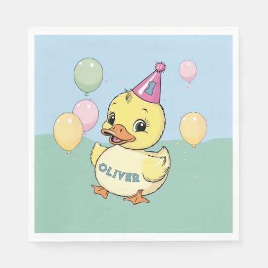 Serviette En Papier Canard à canard Anniversaire fête Canard à papier (Devant)