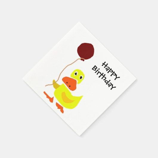 Serviette En Papier Canard amusant avec ballons Joyeux serviettes d'an (Coin)