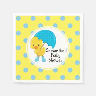 Serviette En Papier Canard avec Baby shower parapluie