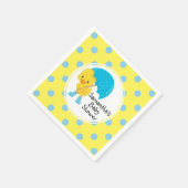Serviette En Papier Canard avec Baby shower parapluie (Coin)