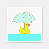 Serviette En Papier Canard baby shower Chéri Avec Parapluie (Devant)