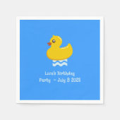 Serviette En Papier canard en caoutchouc jaune -fête d'anniversaire (Devant)