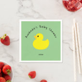 Serviette En Papier Canard jaune - Baby shower (En situation)