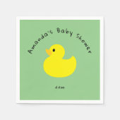Serviette En Papier Canard jaune - Baby shower (Devant)