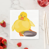 Serviette En Papier Canard jaune mignon (En situation)
