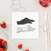 Serviette En Papier Canard Silhouette main (En situation)
