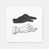 Serviette En Papier Canard Silhouette main (Devant)
