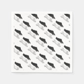 Serviette En Papier Canard Silhouette main (Devant)