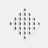 Serviette En Papier Canard Silhouette main (Coin)